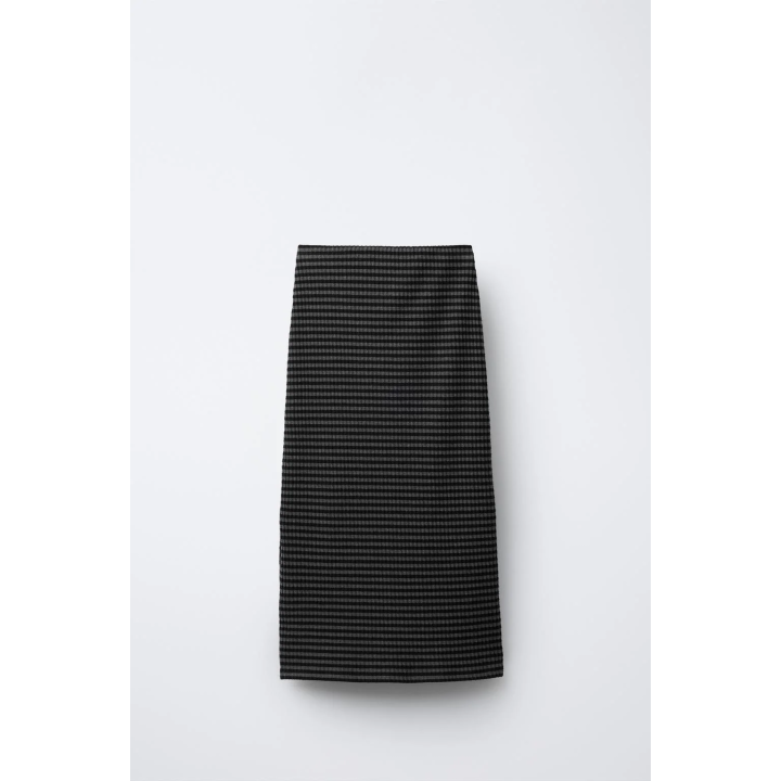 ЮБКА МИДИ С ТЕКСТУРОЙ В ПОЛОСКУ