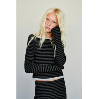 ФУТБОЛКА В ПОЛОСКУ С ДВОЙНОЙ ТЕКСТУРОЙ