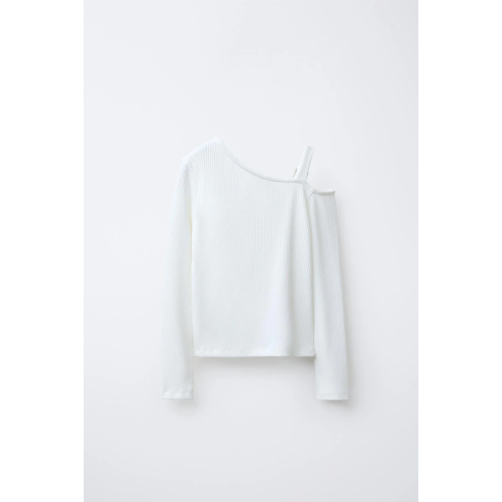 Футболка с ребристой фактурой и пряжками