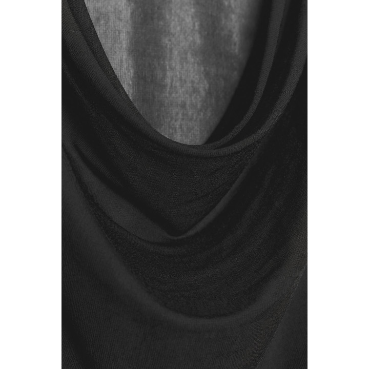 ПОЛУПРОЗРАЧЯЯ ФУТБОЛКА С ДРАПИРОВКОЙ НА СПИНЕ