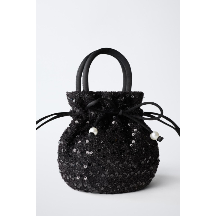 СУМКА С ПАЙЕТКАМИ И БАНТОМ