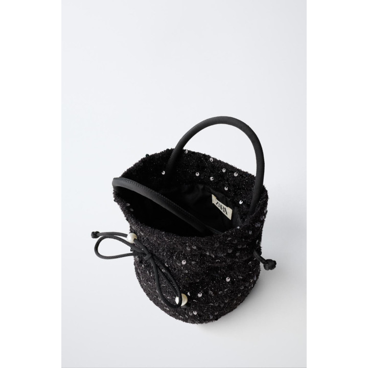 СУМКА С ПАЙЕТКАМИ И БАНТОМ