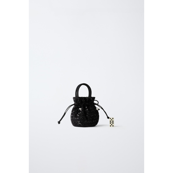 СУМКА С ПАЙЕТКАМИ И БАНТОМ