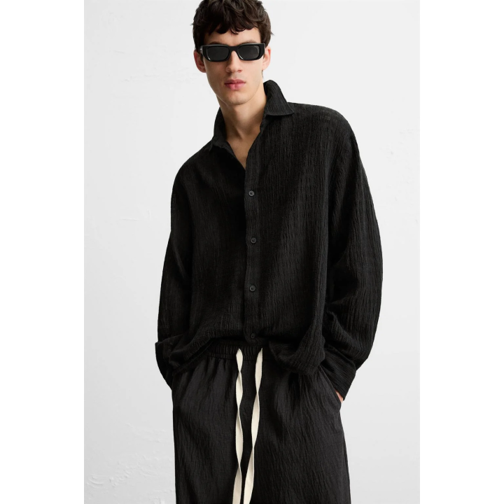 ЖАККАРДОВАЯ РУБАШКА ИЗ ЛЬНА И ХЛОПКА