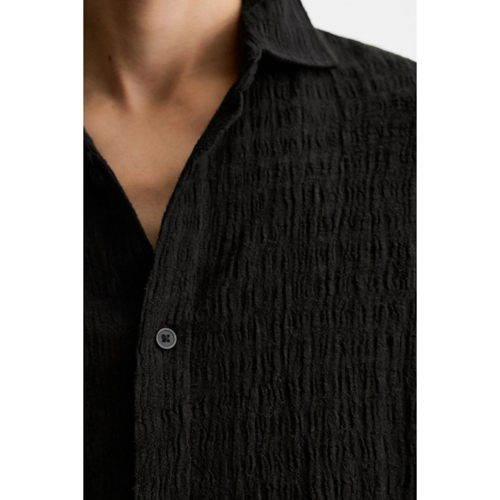 ЖАККАРДОВАЯ РУБАШКА ИЗ ЛЬНА И ХЛОПКА