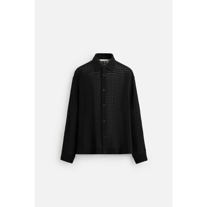 ЖАККАРДОВАЯ РУБАШКА ИЗ ЛЬНА И ХЛОПКА