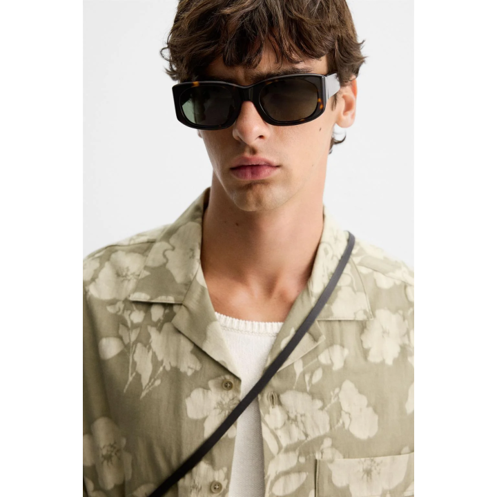 ЖАККАРДОВАЯ РУБАШКА С ЦВЕТОЧНЫМ РИСУНКОМ