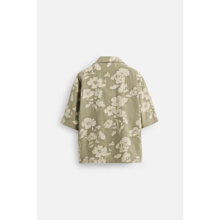 ЖАККАРДОВАЯ РУБАШКА С ЦВЕТОЧНЫМ РИСУНКОМ