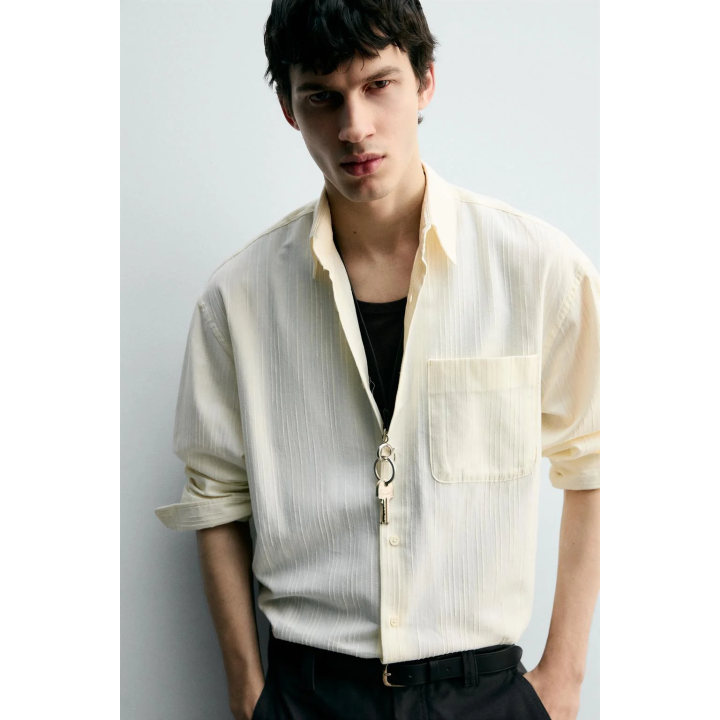 РУБАШКА С ТЕКСТУРОЙ В ПОЛОСКУ