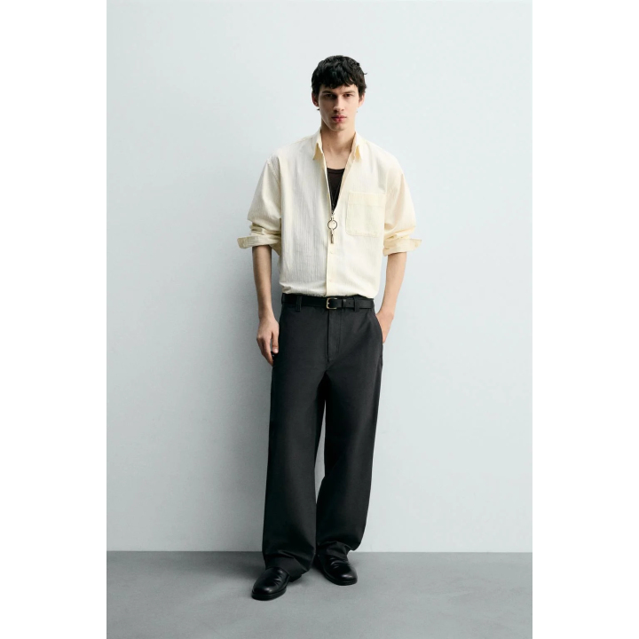 РУБАШКА С ТЕКСТУРОЙ В ПОЛОСКУ