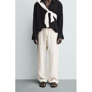 БРЮКИ RELAXED FIT ИЗ 100% ЛЬНА