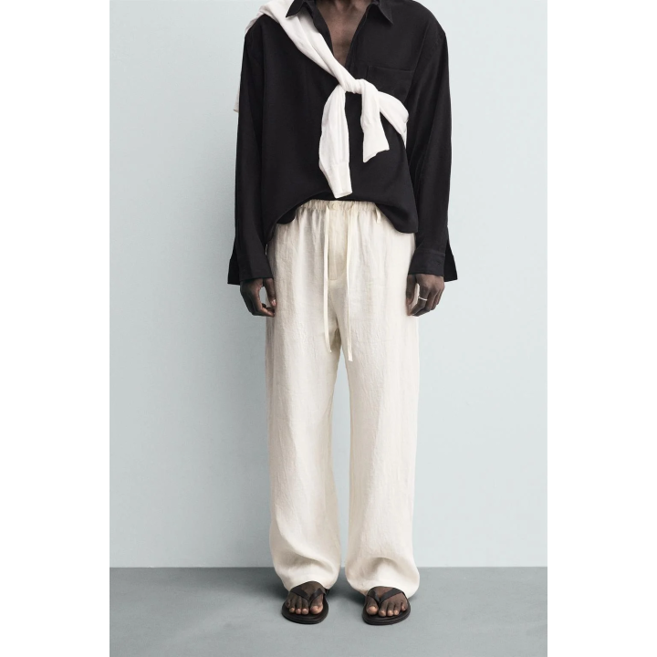 БРЮКИ RELAXED FIT ИЗ 100% ЛЬНА