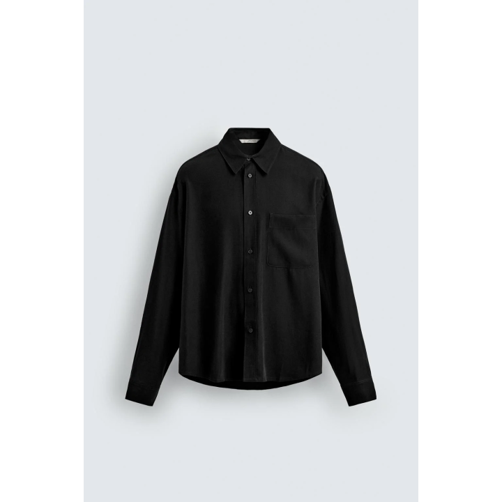 РУБАШКА RELAXED FIT ИЗ СТРУЯЩЕЙСЯ ТКАНИ