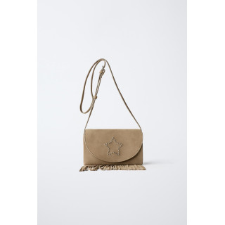 КОЖАНАЯ СУМКА С БАХРОМОЙ