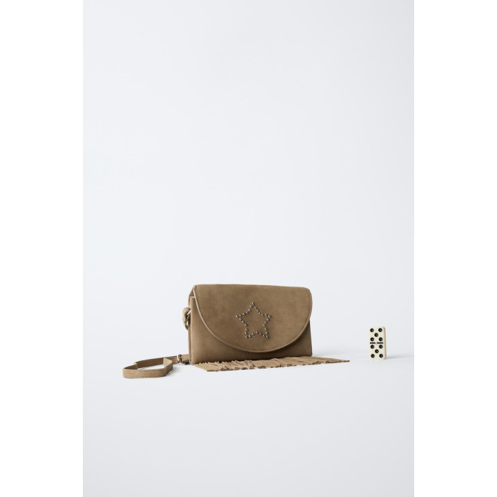 КОЖАНАЯ СУМКА С БАХРОМОЙ