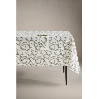 Хлопковый рождественский скатерть с рисунком листьев падуба