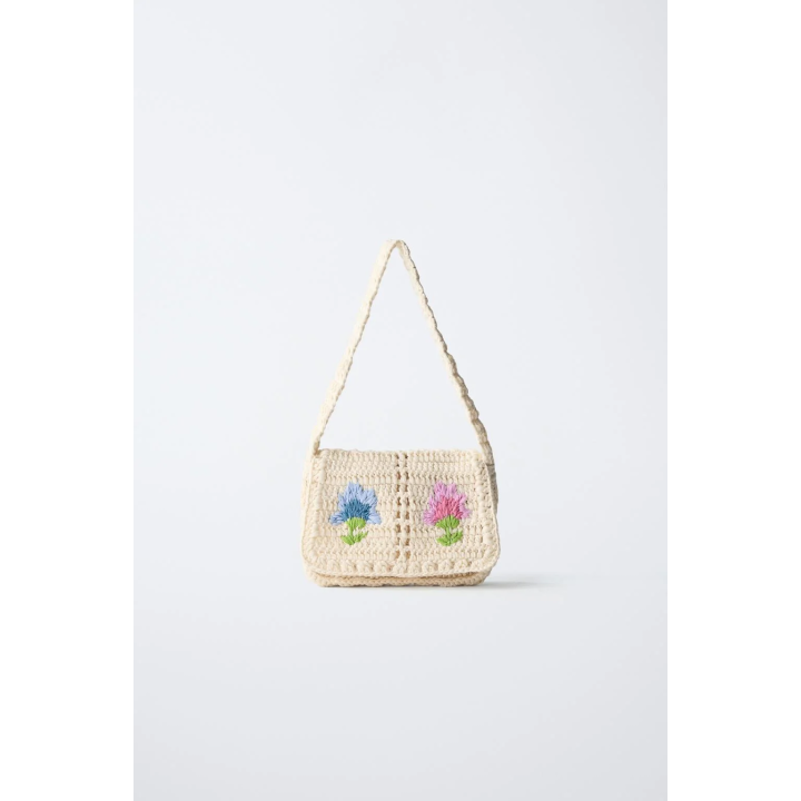 СУМКА ИЗ КРУЖЕВА КРОШЕ С ЦВЕТКОМ