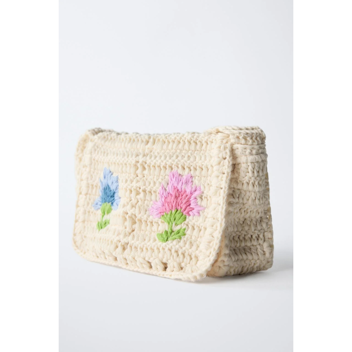 СУМКА ИЗ КРУЖЕВА КРОШЕ С ЦВЕТКОМ