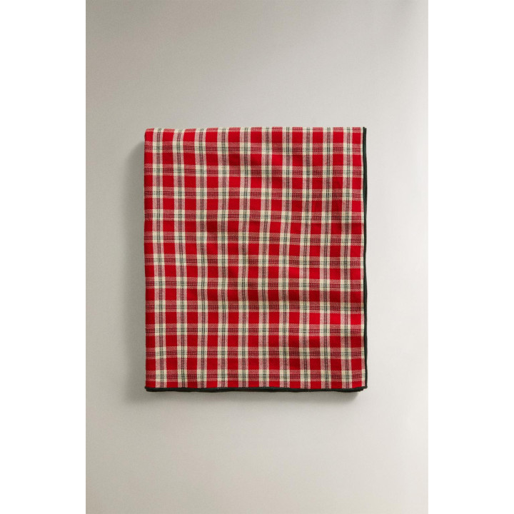 Рождественский скатерть из хлопка с пряжкой, окрашенной в нить