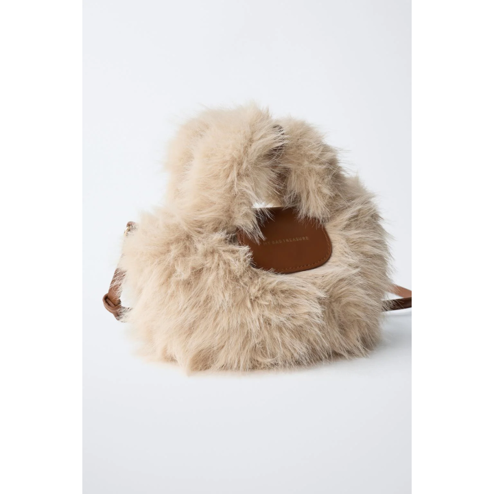 СУМКА ЧЕРЕЗ ПЛЕЧО ИЗ ИСКУССТВЕННОГО МЕХА