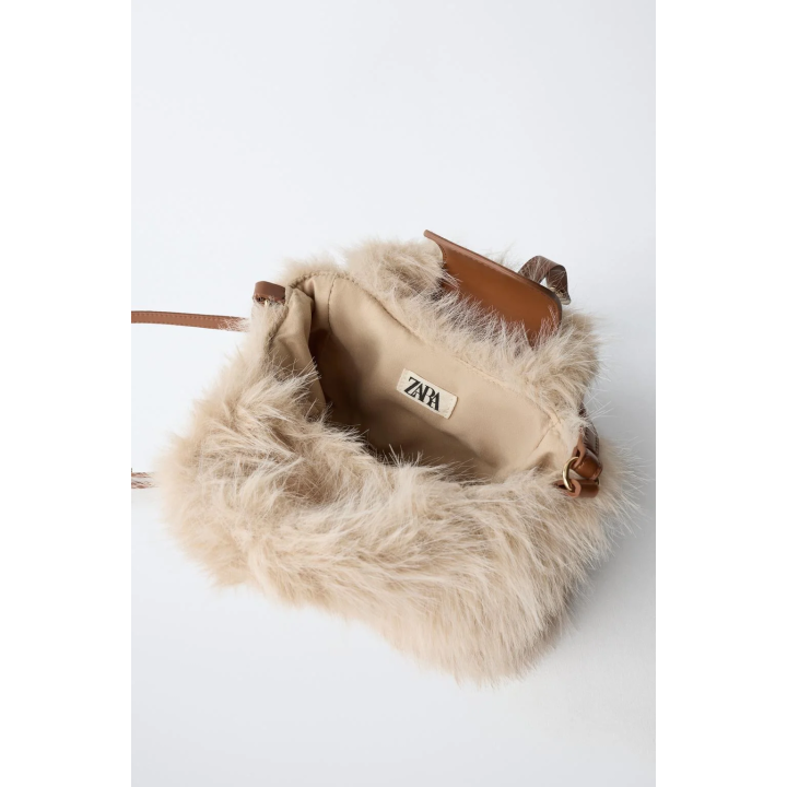 СУМКА ЧЕРЕЗ ПЛЕЧО ИЗ ИСКУССТВЕННОГО МЕХА