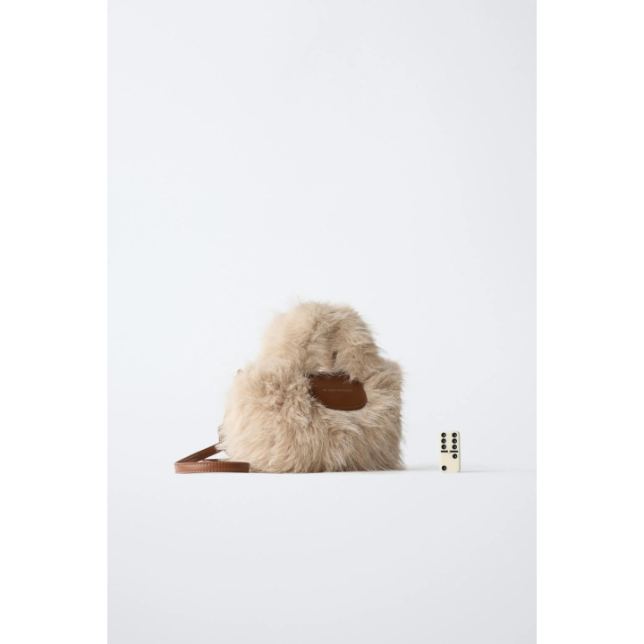 СУМКА ЧЕРЕЗ ПЛЕЧО ИЗ ИСКУССТВЕННОГО МЕХА