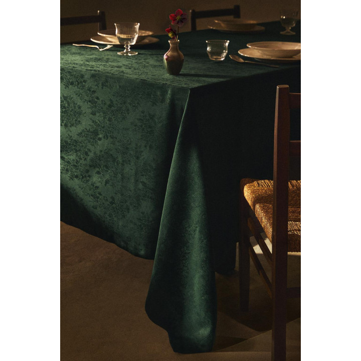 Рождественский хлопковый жаккардовый скатерть с ветками