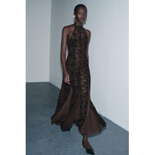 ПЛАТЬЕ ХАЛТЕР С ПАЙЕТКАМИ