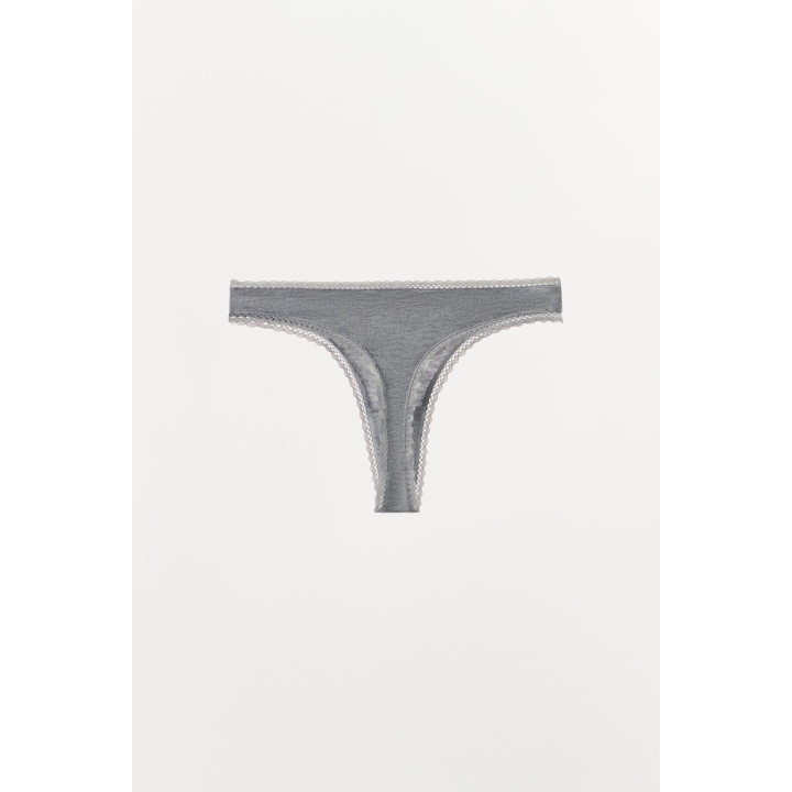 ТРУСЫ ТАНГА POINTELLE С ЦВЕТКОМ