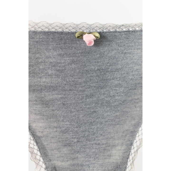 ТРУСЫ ТАНГА POINTELLE С ЦВЕТКОМ