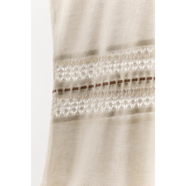 ТРИКОТАЖНЫЙ ТОП С КОНТРАСТНОЙ ОТДЕЛКОЙ