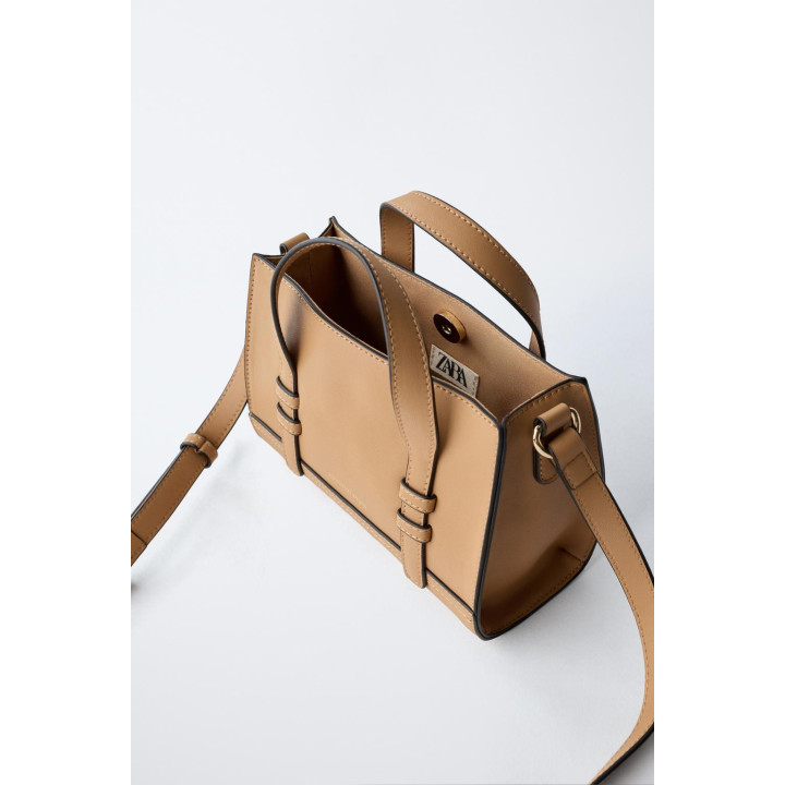 СУМКА ЧЕРЕЗ ПЛЕЧО С ОТДЕЛКОЙ В РУБЧИК