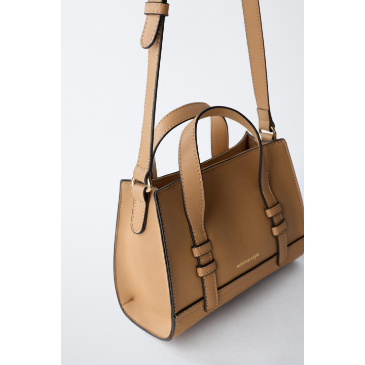 СУМКА ЧЕРЕЗ ПЛЕЧО С ОТДЕЛКОЙ В РУБЧИК