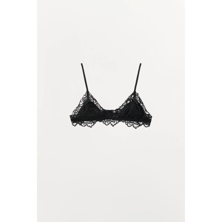 БРАЛЕТТ ИЗ АЖУРНОГО ТРИКОТАЖА С КРУЖЕВОМ