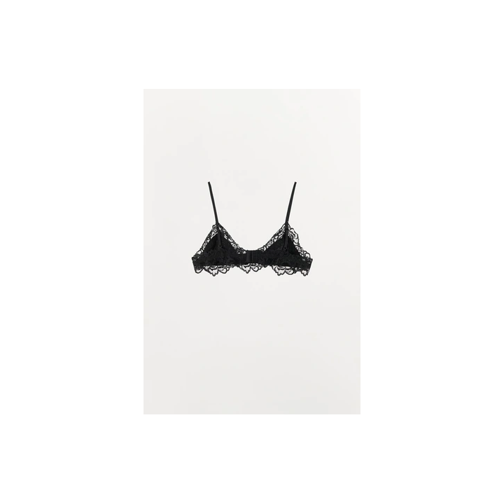 БРАЛЕТТ ИЗ АЖУРНОГО ТРИКОТАЖА С КРУЖЕВОМ