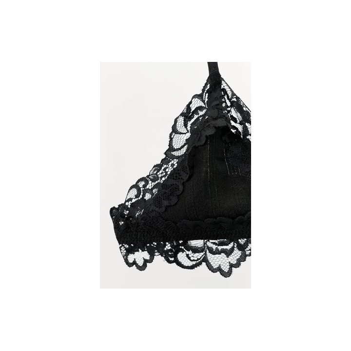 БРАЛЕТТ ИЗ АЖУРНОГО ТРИКОТАЖА С КРУЖЕВОМ