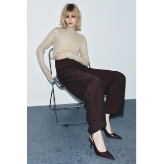 ТУФЛИ БЕЗ ЗАДНИКОВ С РЕЛЬЕФНЫМ УЗОРОМ