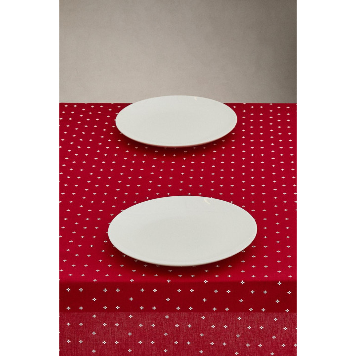 Хлопковый новогодний зимний скатерть