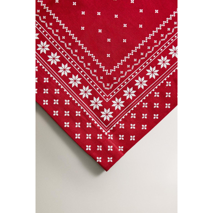 Хлопковый новогодний зимний скатерть