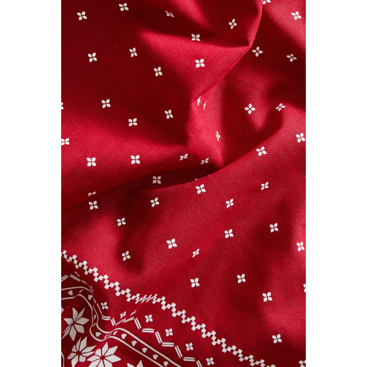 Хлопковый новогодний зимний скатерть