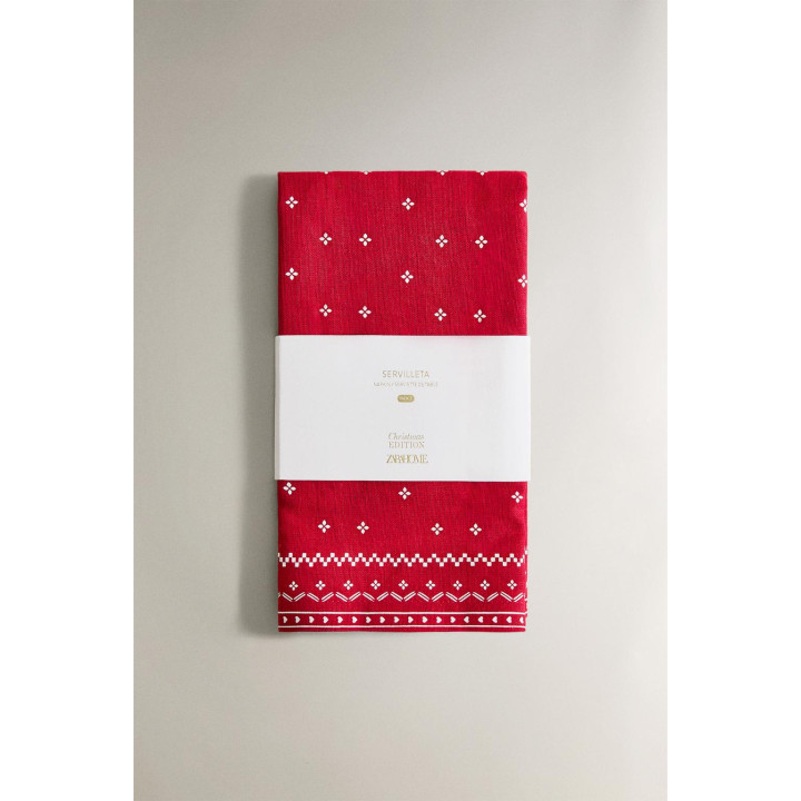 Набор хлопковых зимних рождественских салфеток (набор из 2 штук)
