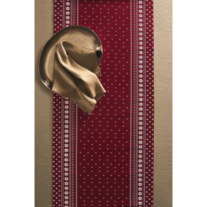 Хлопковый новогодний зимний бегунок для стола