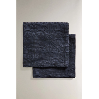 Набор из двух хлопковых салфеток с цветочным жаккардовым узором