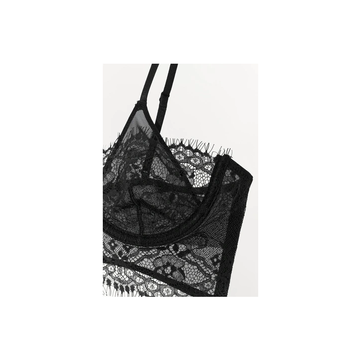 КРУЖЕВНОЙ БЮСТГАЛЬТЕР НА КОСТОЧКАХ