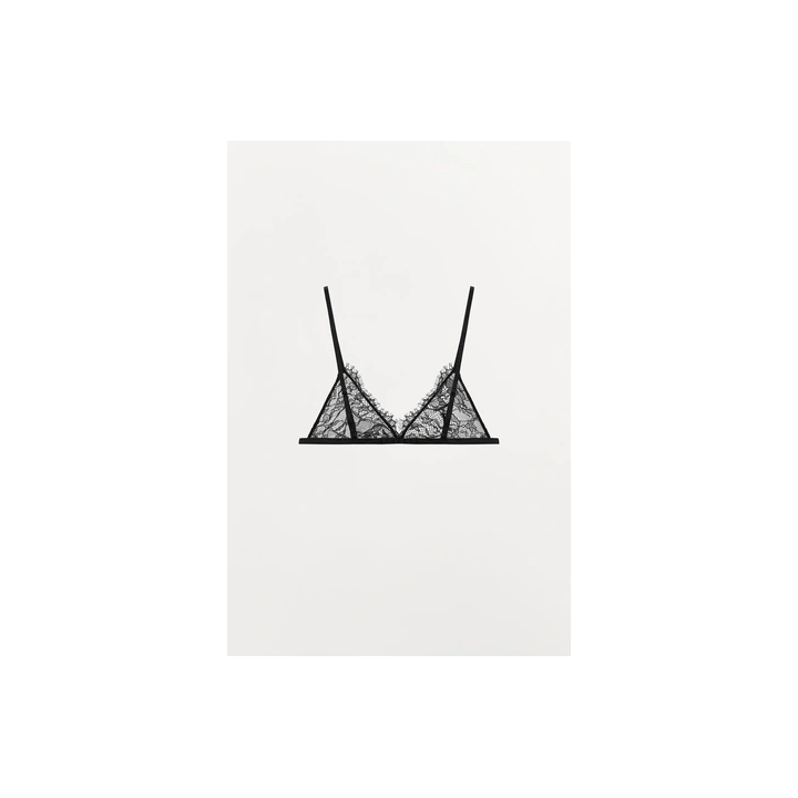 КРУЖЕВНОЙ БЮСТГАЛЬТЕР С ТРЕУГОЛЬНЫМИ ЧАШКАМИ