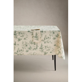 Хлопковая рождественская скатерть toile de jouy