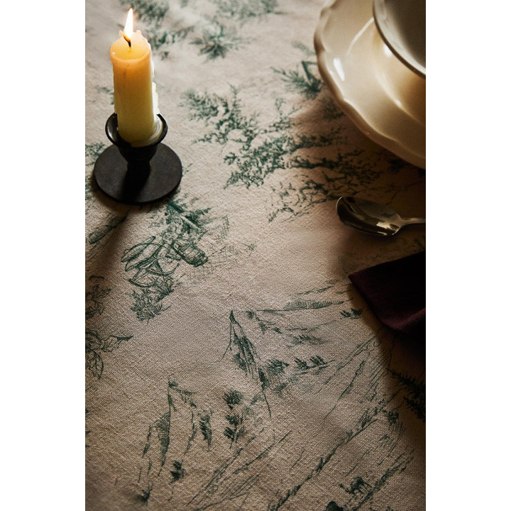 Хлопковая рождественская скатерть toile de jouy