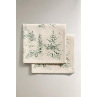 Набор хлопковых рождественских салфеток toile de jouy (набор из 2 шт.)