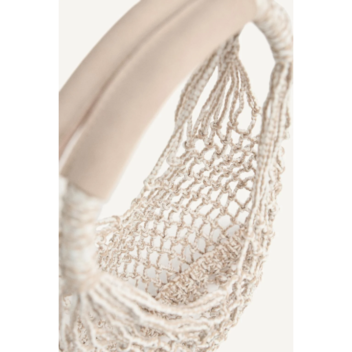 Сумка-шоппер с плетеной отделкой 15