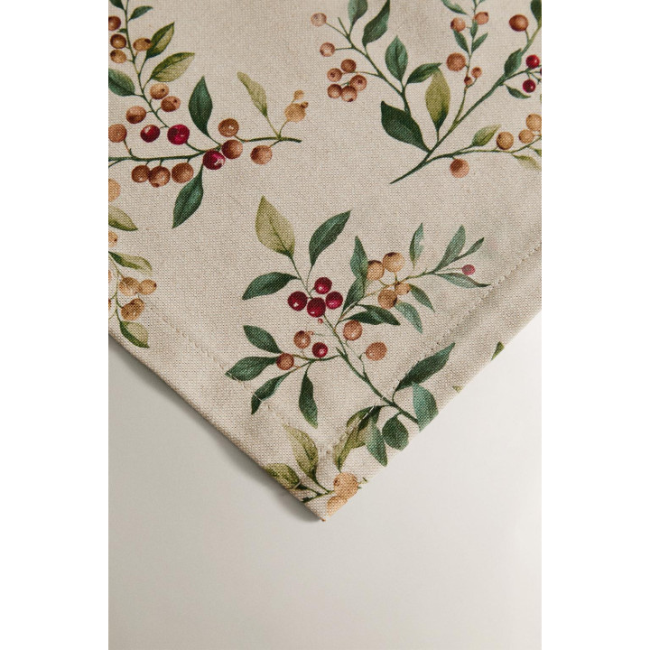 Хлопковый рождественский скатерть с принтом ветки